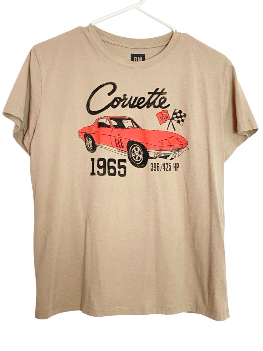Corvette GM Cool Tshirt Tee Womens Size Medium Large Chest 19 Length 23 Retro